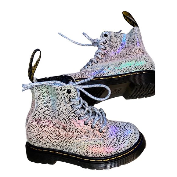Dr. Martens Other - Dr Martens Boots Toddler US 7 1460 Pascal T Irridescent Lace Up Air  Wait Shoes
